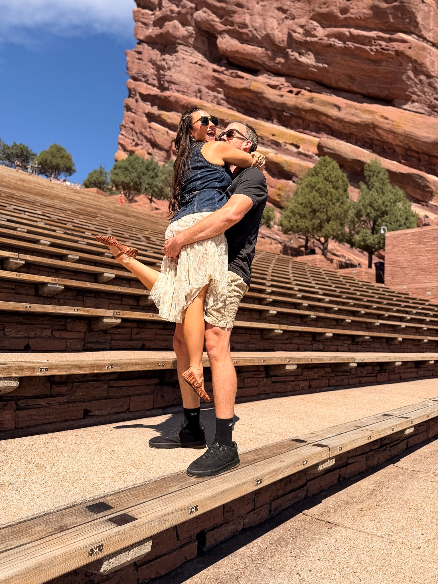 View from the upper seating area of Red Rocks Amphitheatre
