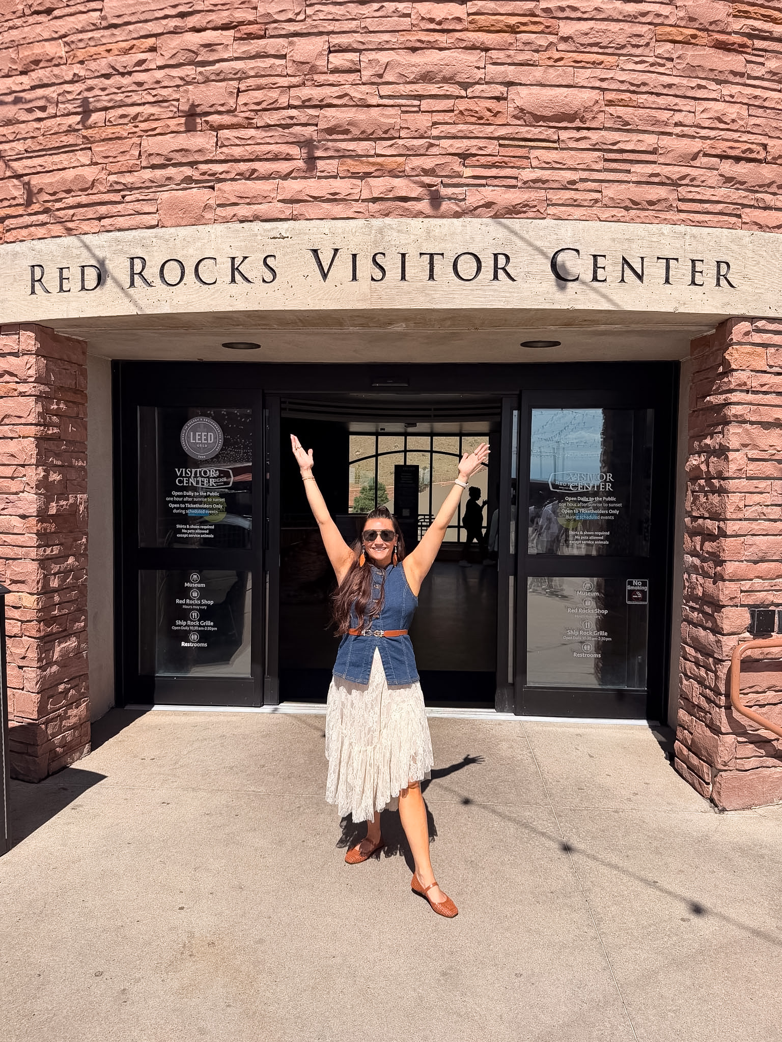Red Rocks Amphitheatre Visitor Center during a daytime Colorado visit