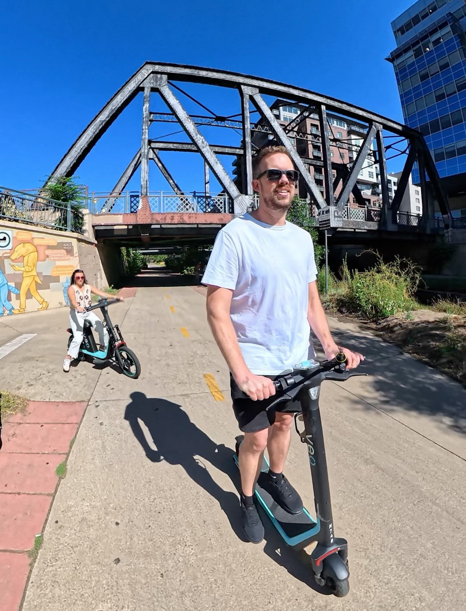 Cherry Creek Trail bike ride during one day in Denver