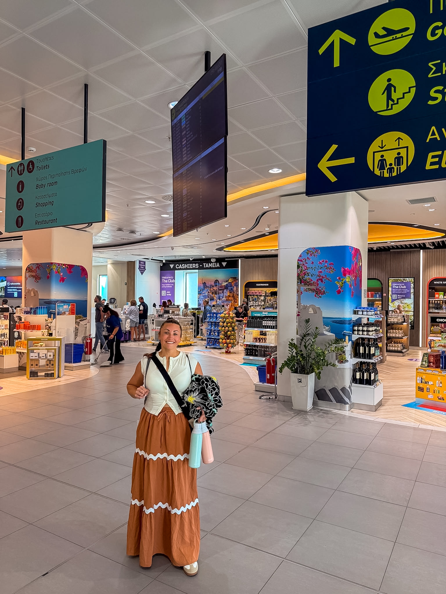Duty Free shopping inside Santorini Airport